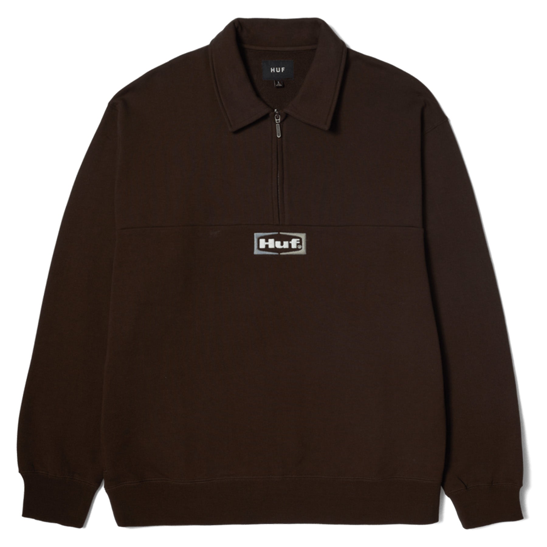 Huf Slate Quarter Zip Fleece Espresso