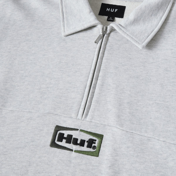 Huf Slate Quarter Zip Fleece Heather Grey - Orchard Skateshop