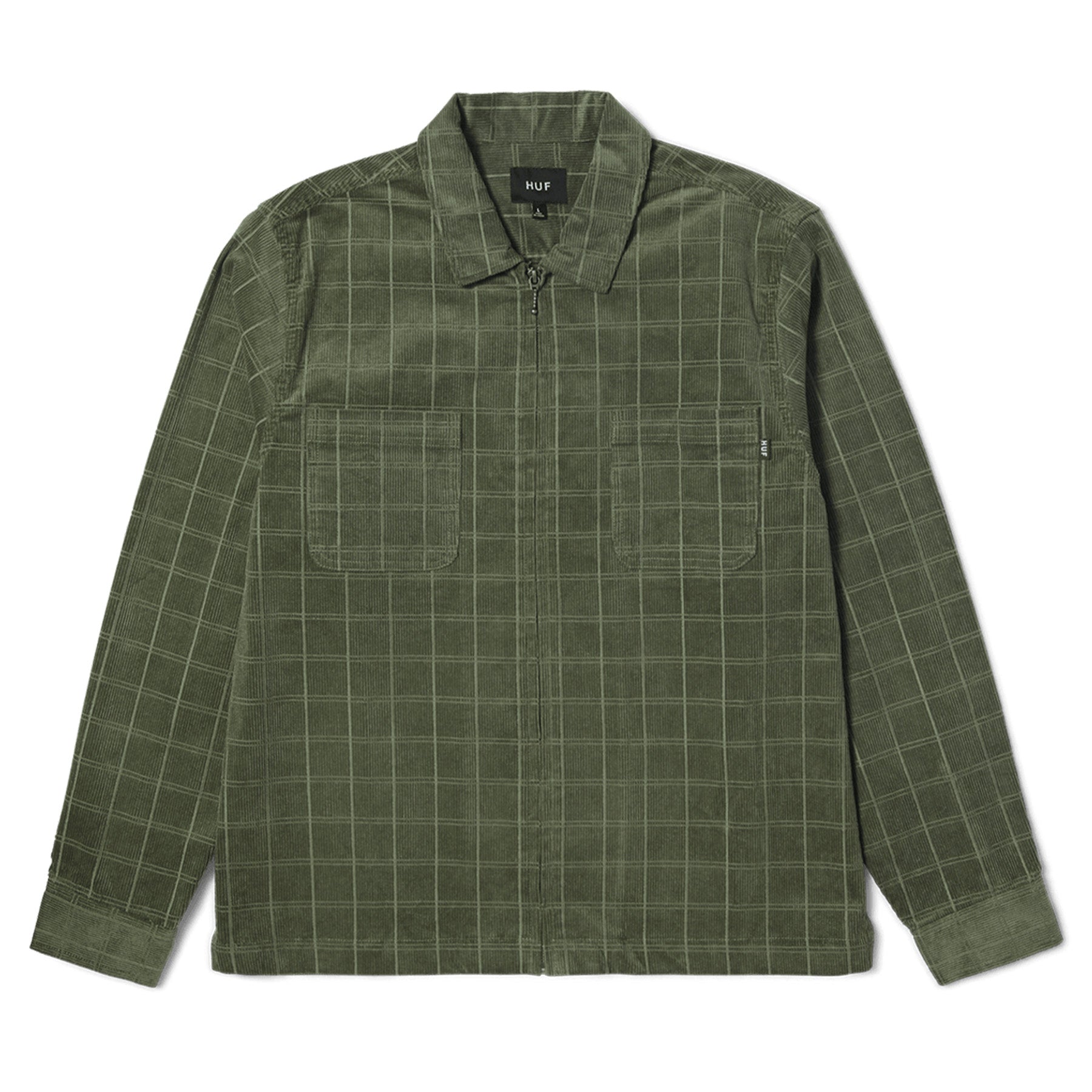 Huf Trenton Zip Shacket Olive