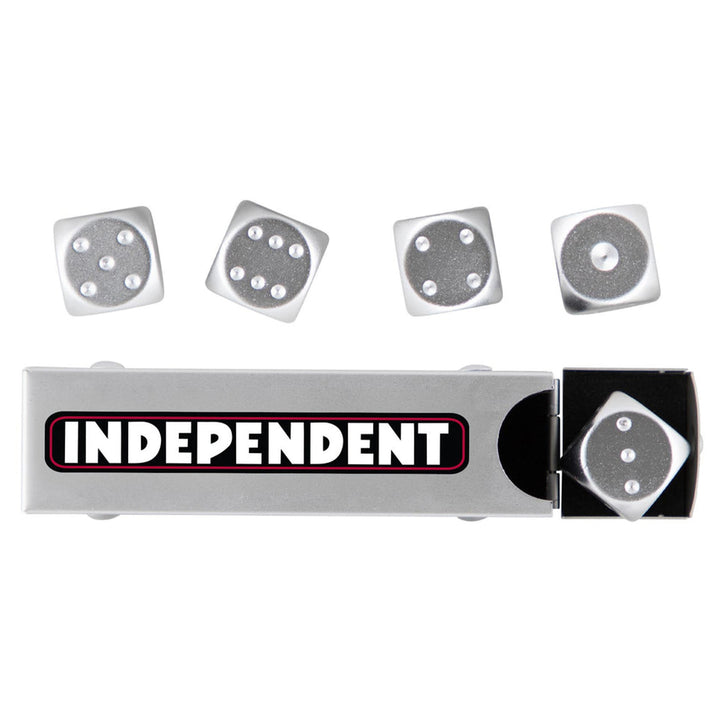 Independent Bar Logo Dice Set Silver