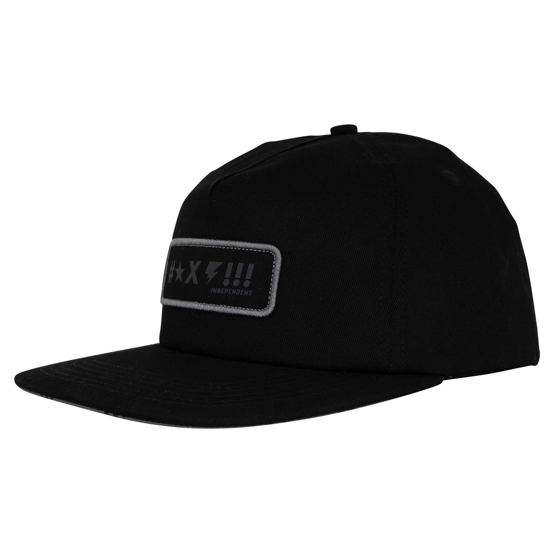Independent Exclamation Snapback Hat Black