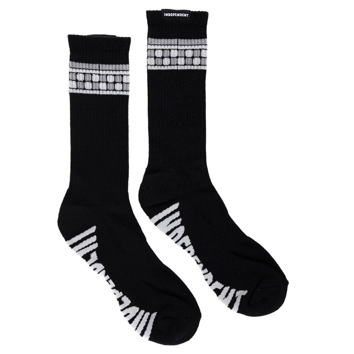 Independent Tile Span Crew Socks Black