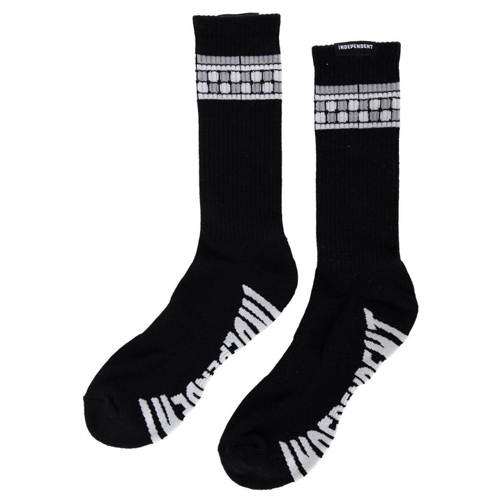 Independent Tile Span Crew Socks Black
