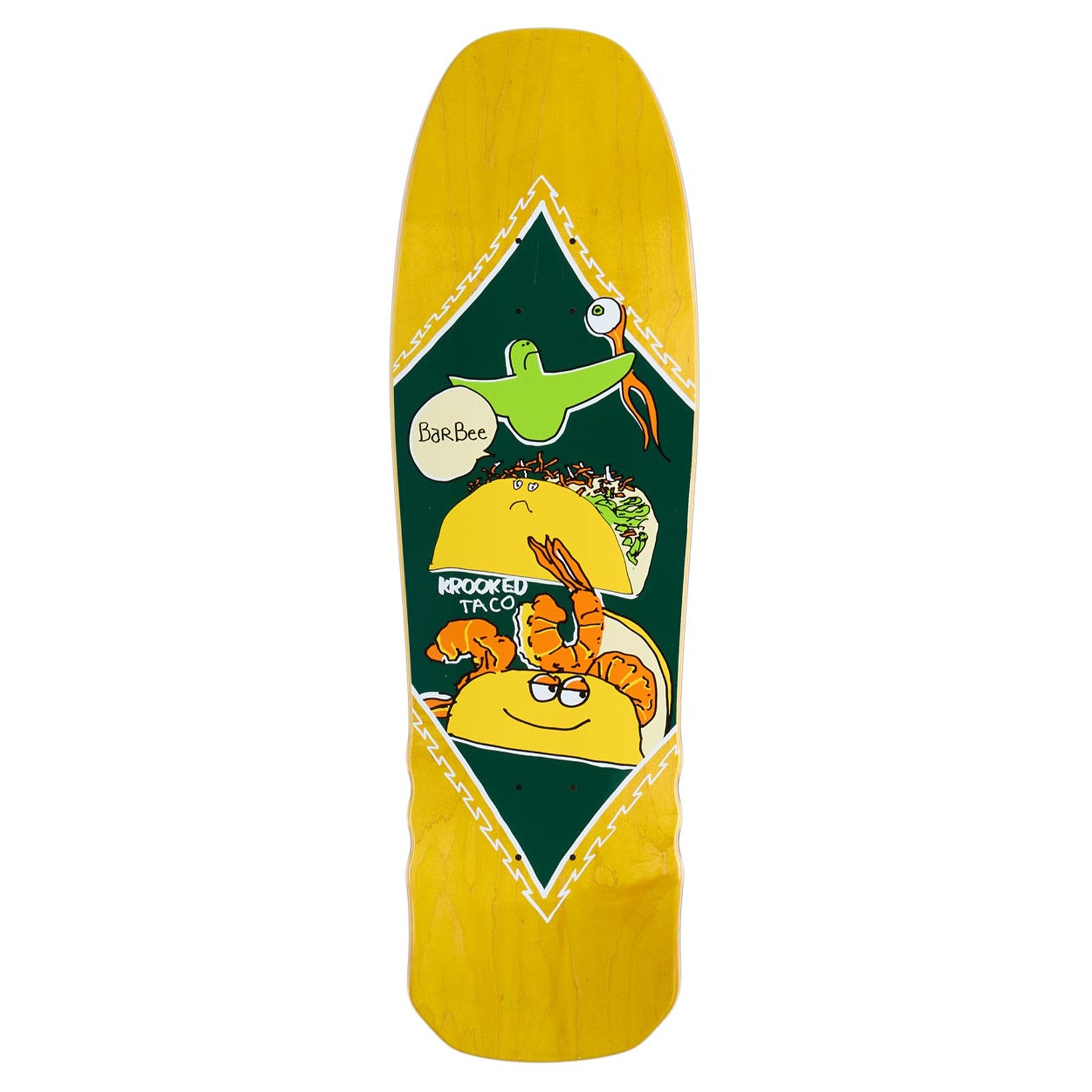 Krooked Barbee Shrimp Taco Shaped Deck 9.3"