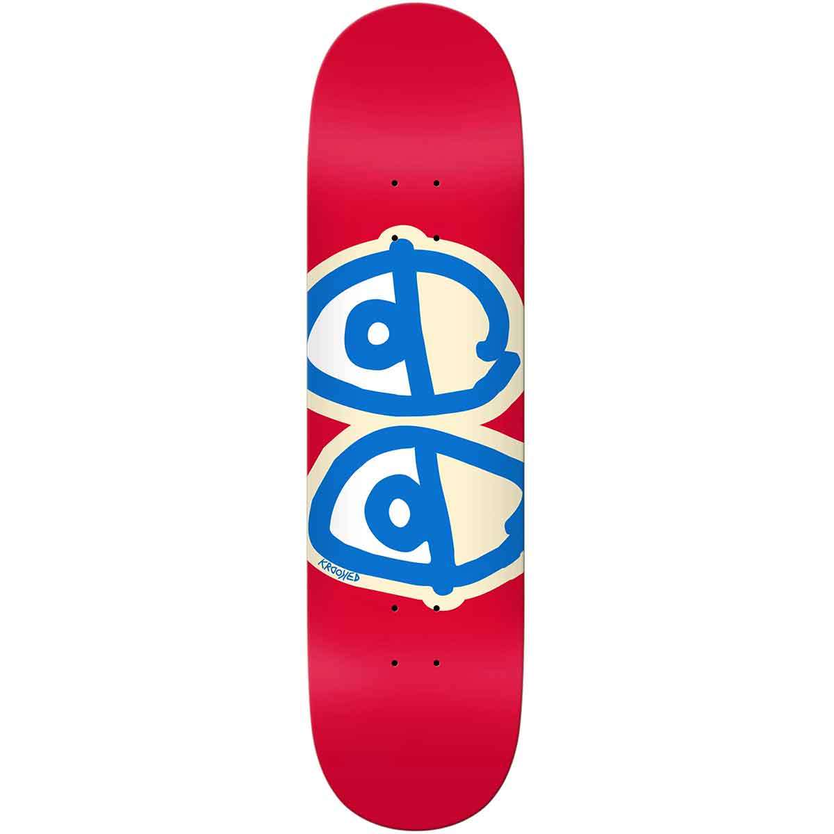 Krooked Skateboards TM Eyes Deck 8.25" Red