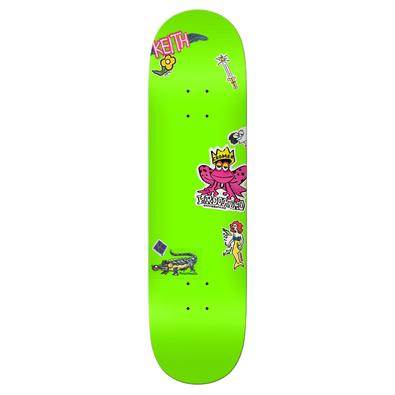 Krooked Cromer Neon Sticker Deck 8.25"
