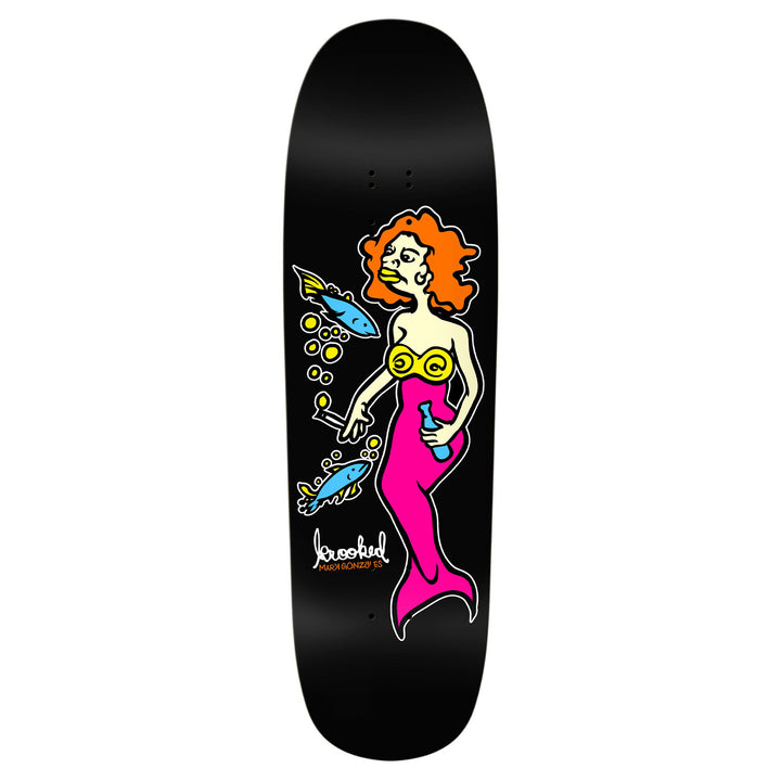 Krooked Gonz Mermaid Hand Screened Numbered Shaped Deck 9.25"