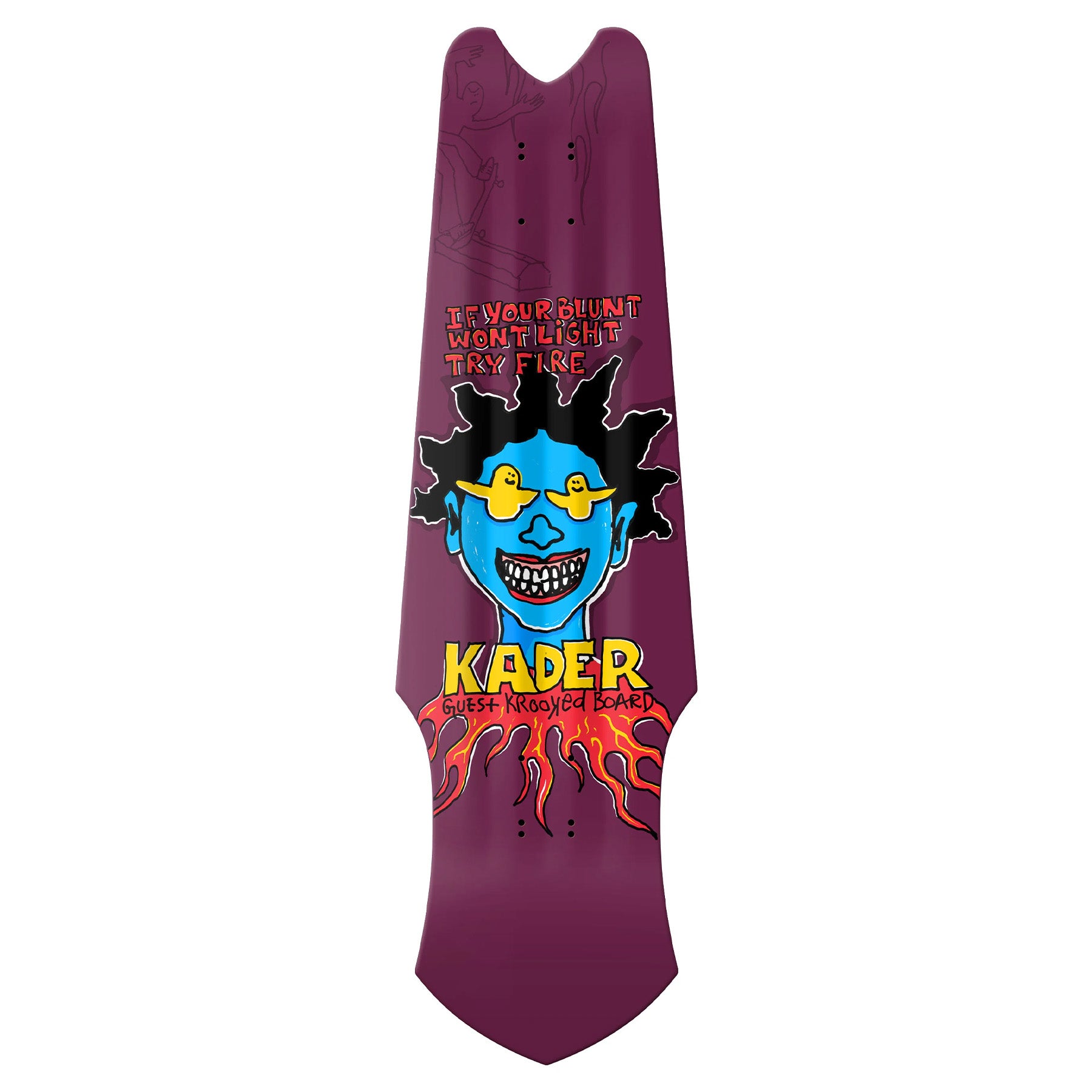 Krooked Kader Sylla Guest Board Tri-Plane Shape 9.75"