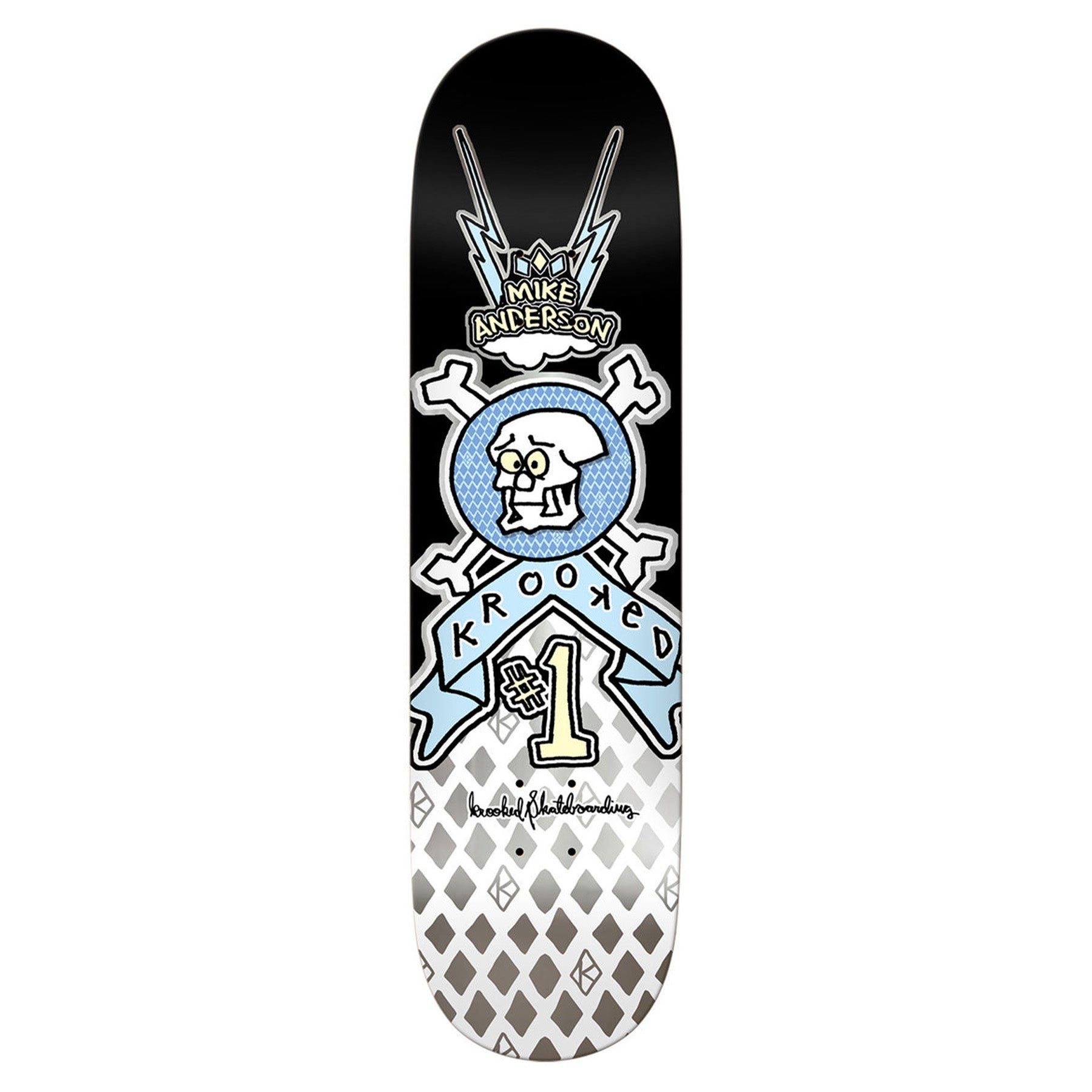 KROOKED - KROOKED &three weatherスケートボード Krooked Manderson Redux Deck 8.38