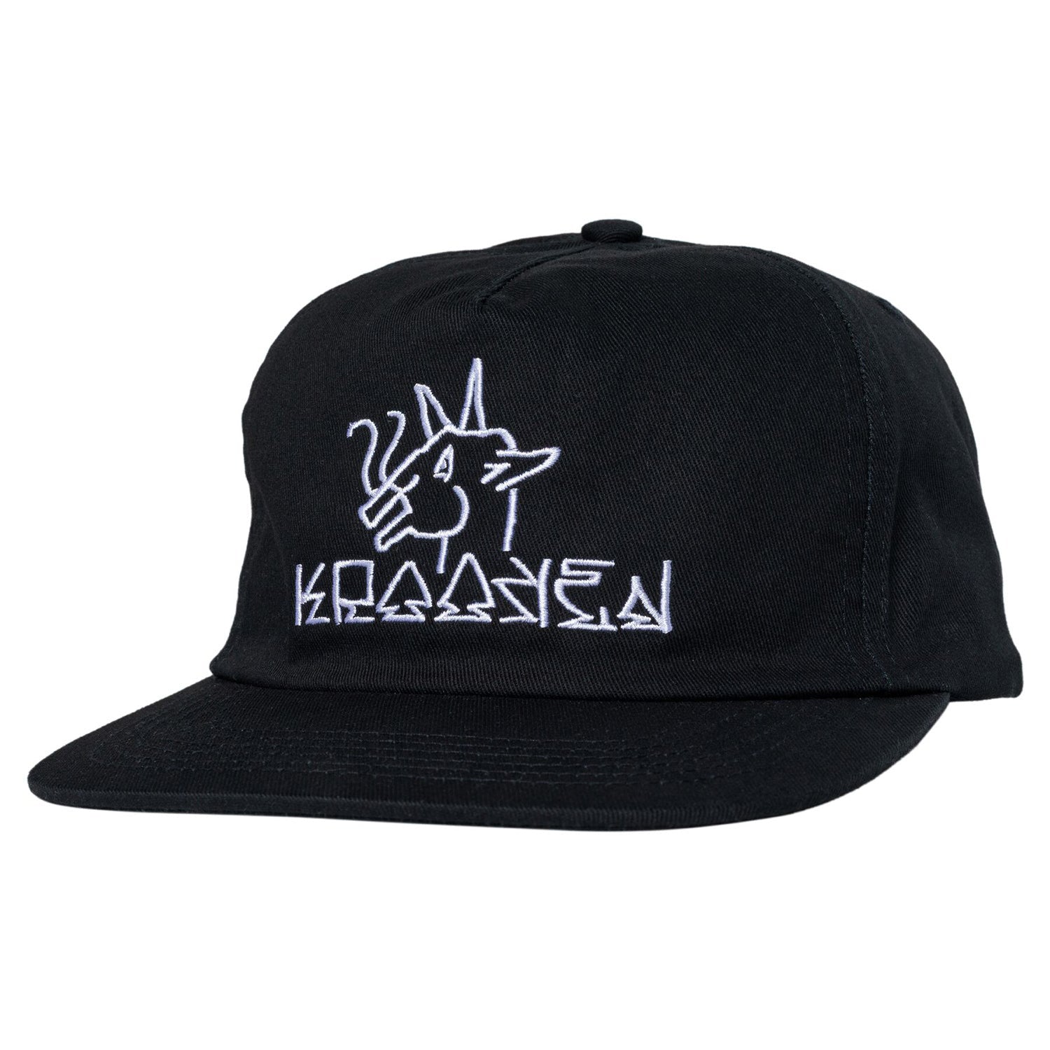 Krooked Tarragon Snapback Hat Black/White