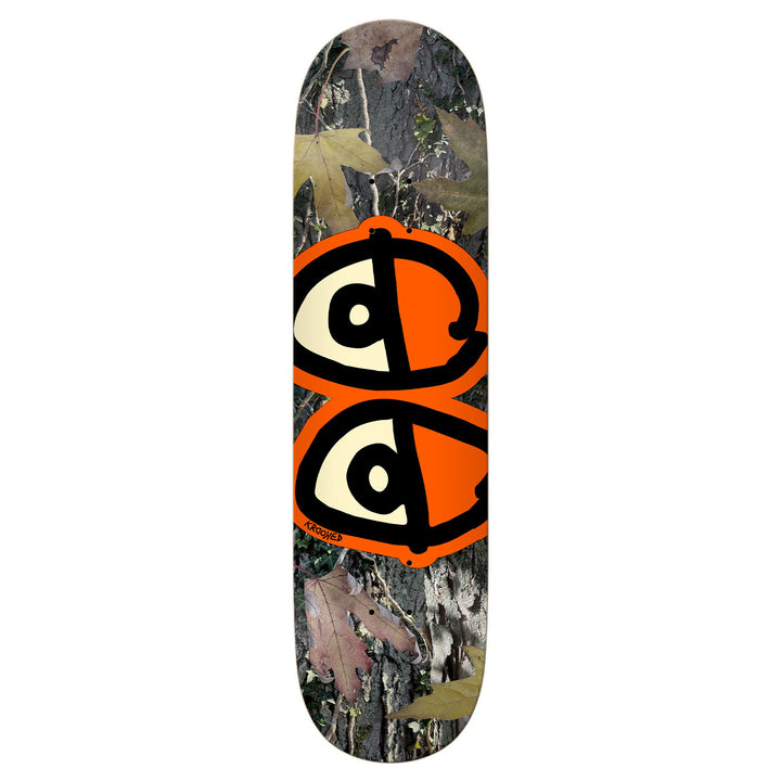 Krooked TM Eyes Camo Orange Deck 8.25"