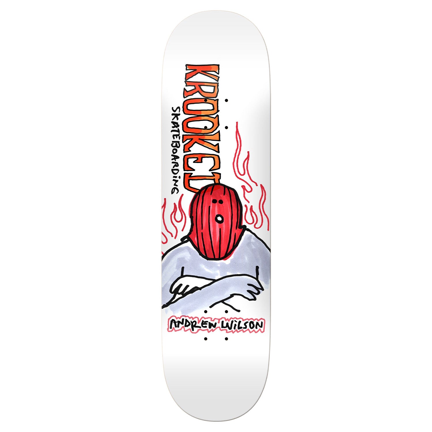 Krooked Wilson Fire Mask Deck 8.75"