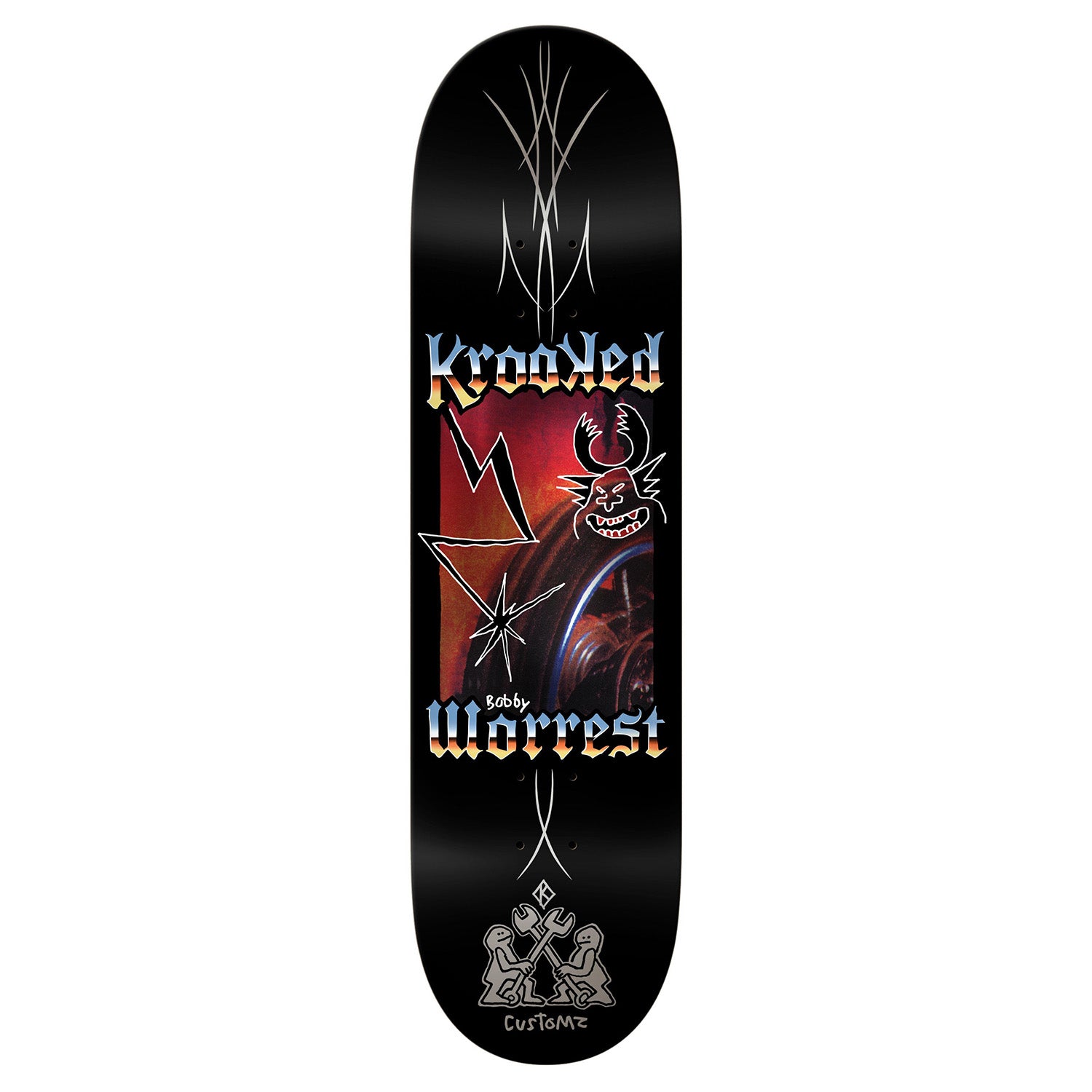 Krooked Worrest Chrome Slick Twin Tail Deck 8.38"
