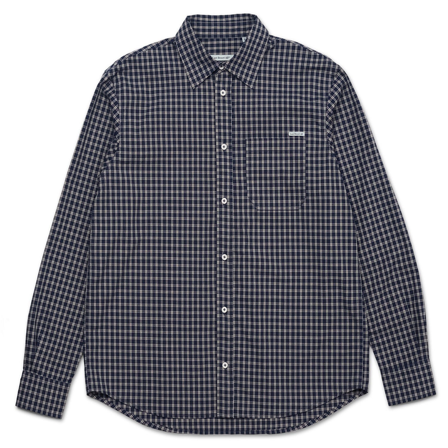 Last Resort AB OG LS Shirt Navy/Grey Check