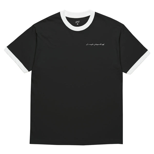Age factory リンガーTシャツ potting ringer 黒/L LAST_RESORT_AB_SIGNATURE_RINGE