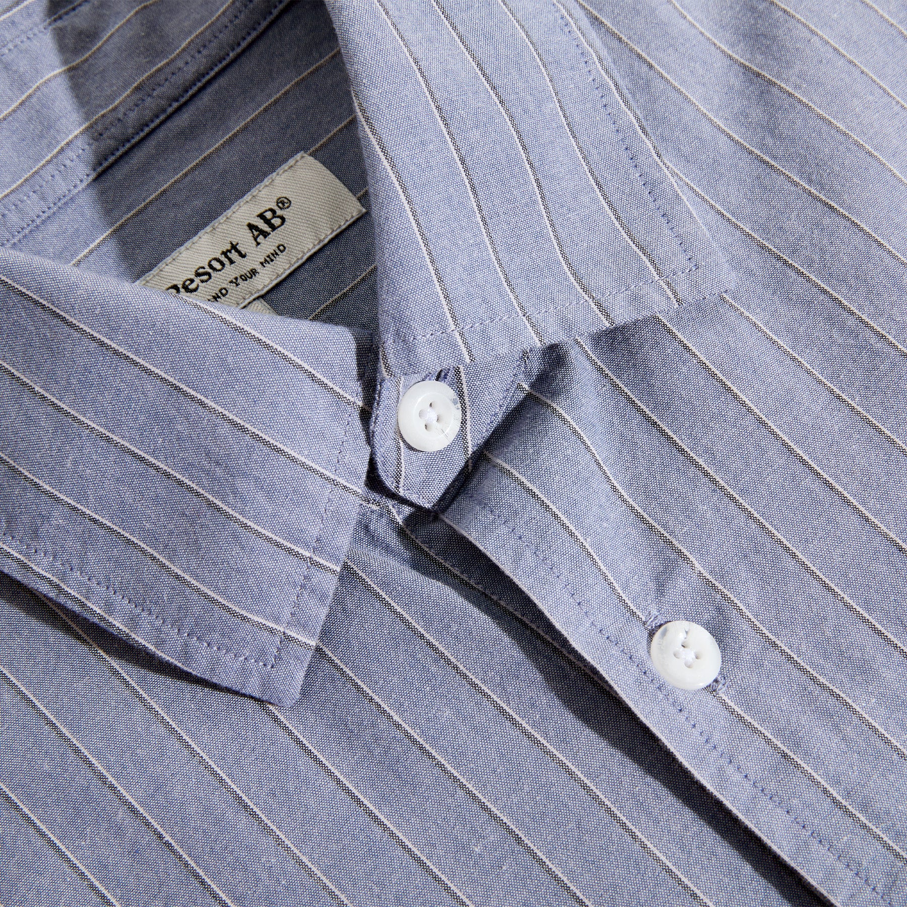 Last Resort AB SM001 S/S Button Up Zen Blue