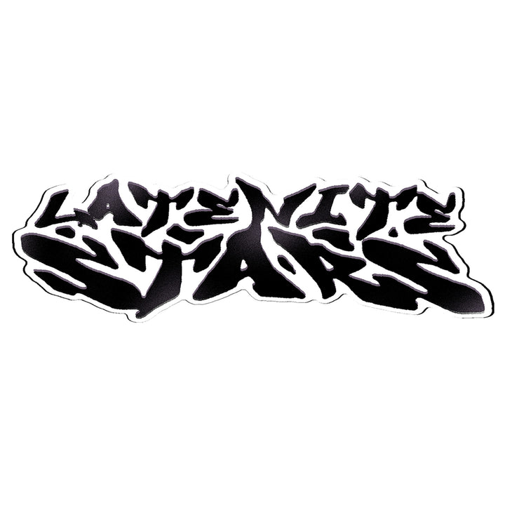 Late Nite Stars Board Sticker Black/White