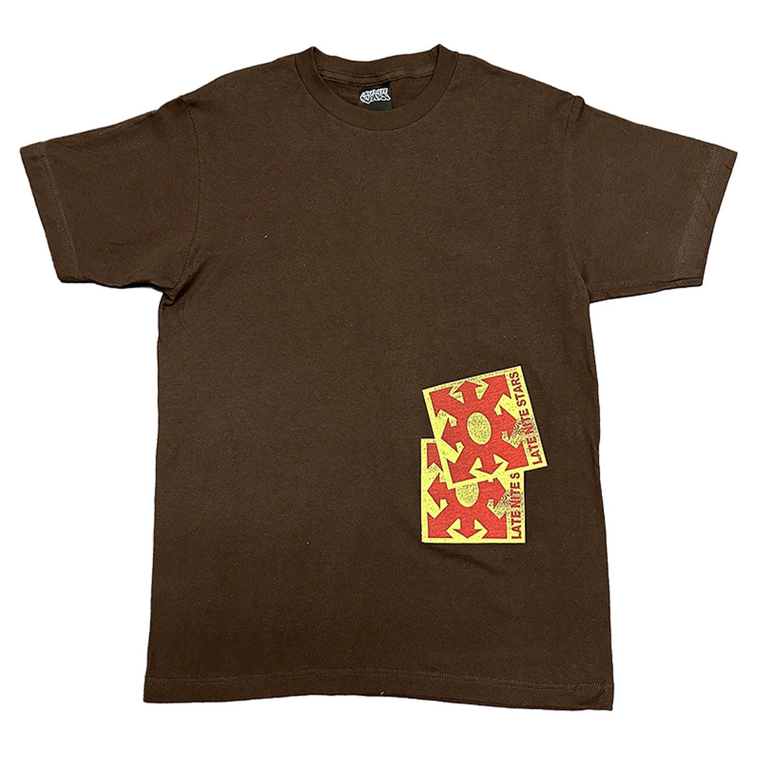 Late Nite Stars Chaos Tee Brown - Orchard Skateshop
