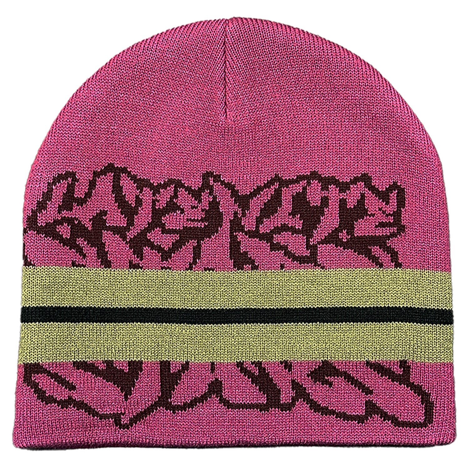 Late Nite Stars Stripe Beanie Red
