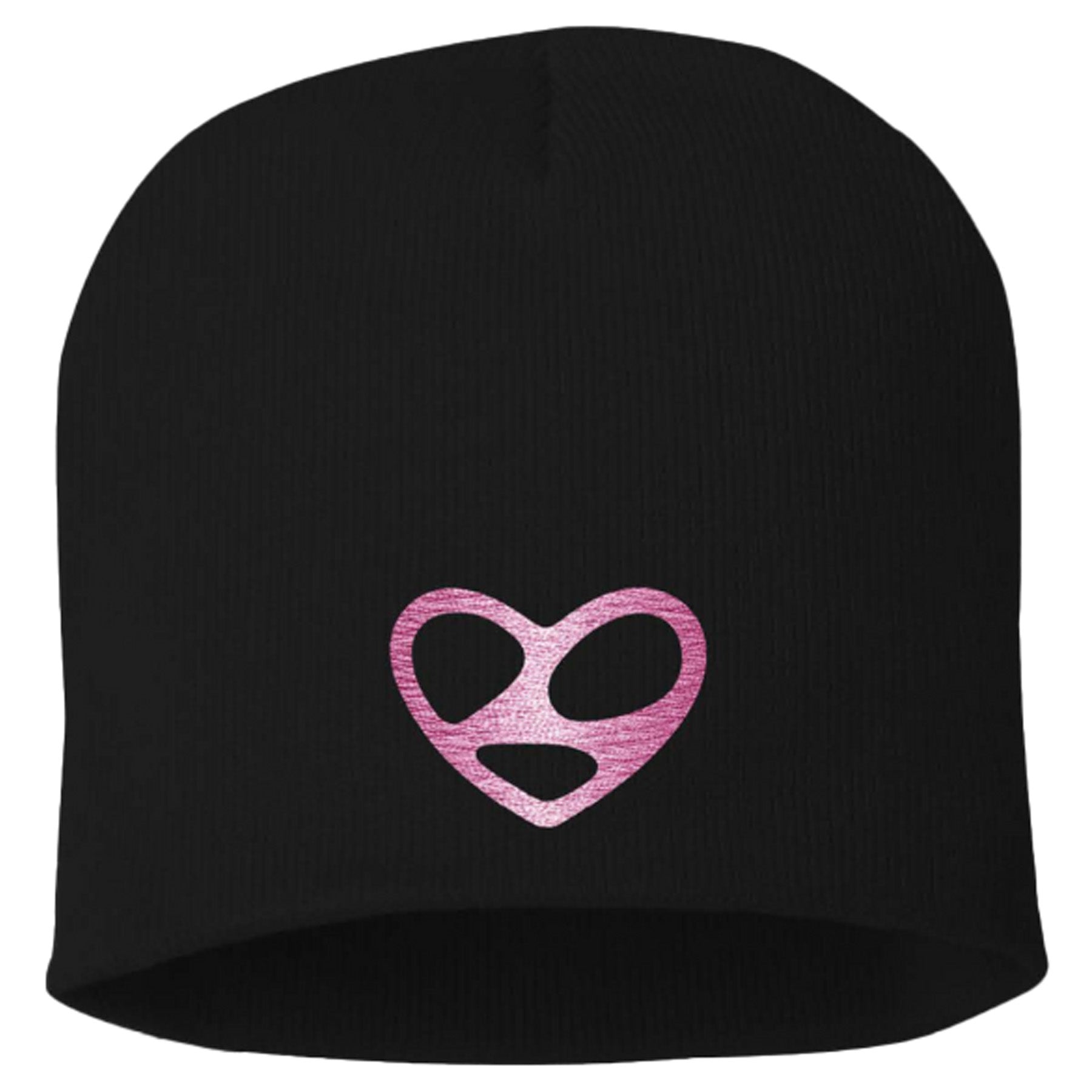 Limosine Limo Heart Beanie Black/Pink Embroidery