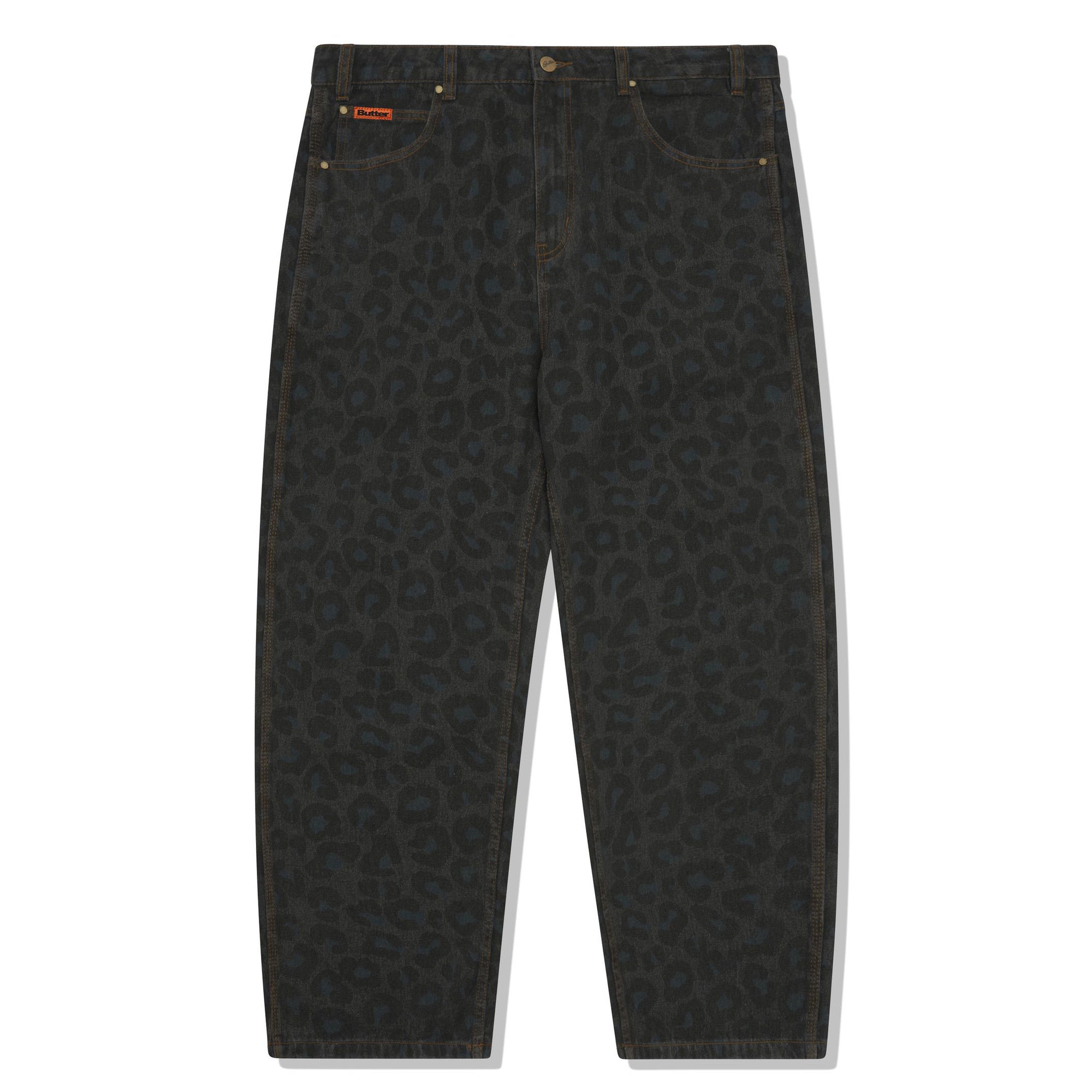 Butter Goods Leopard Denim Jeans Black