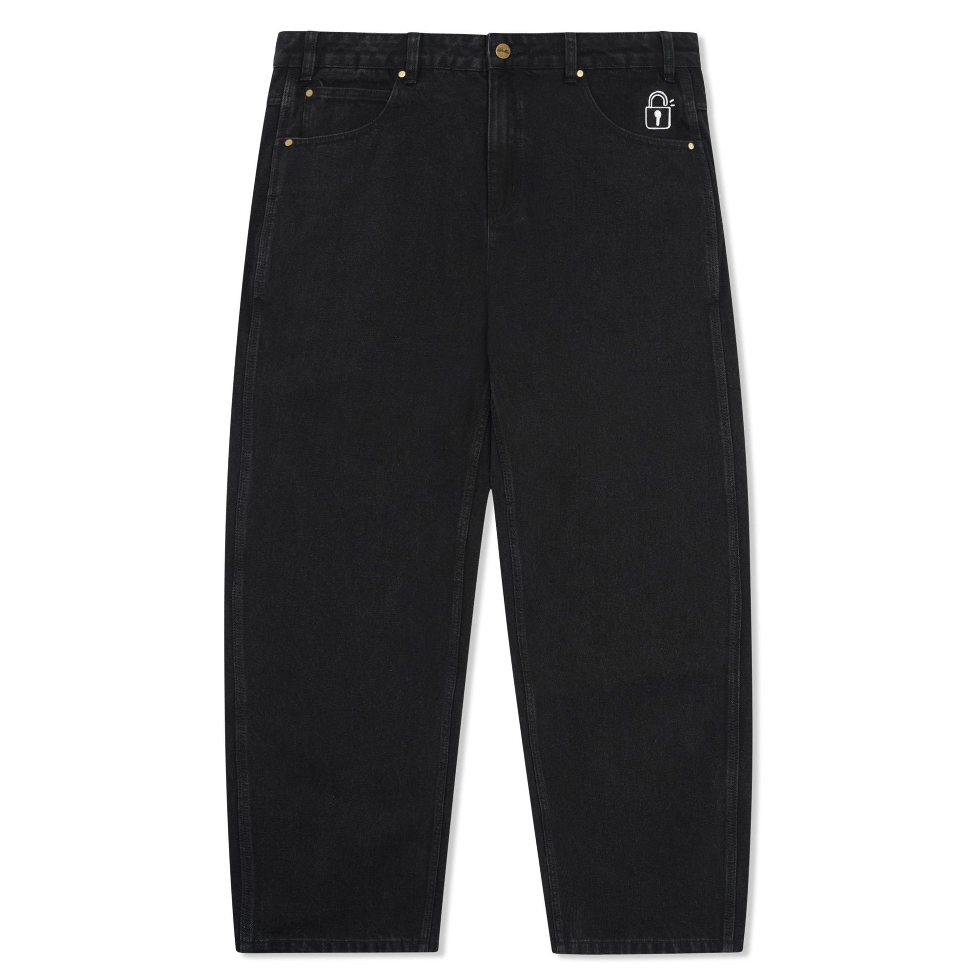 Butter Goods Lock Baggy Denim Jeans Flat Black