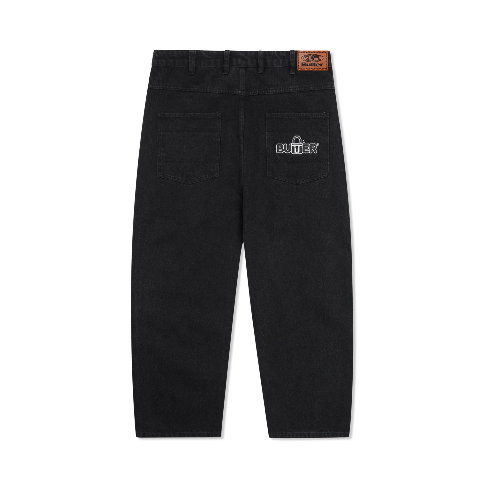 Butter Goods Lock Baggy Denim Jeans Flat Black