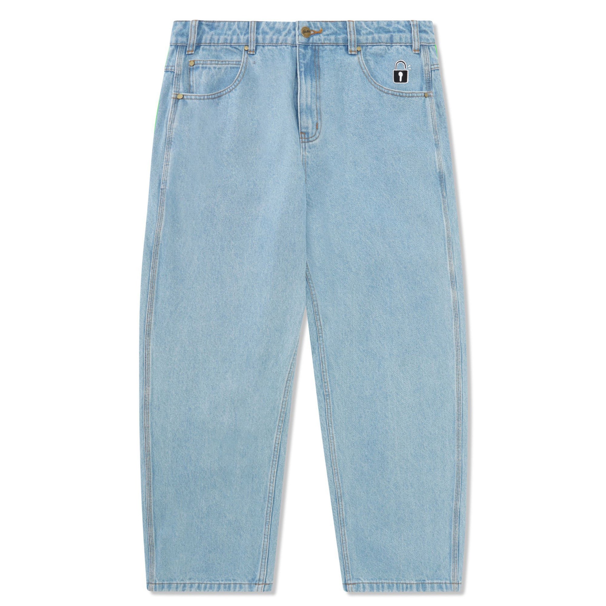 Butter Goods Lock Baggy Denim Jeans Light Indigo