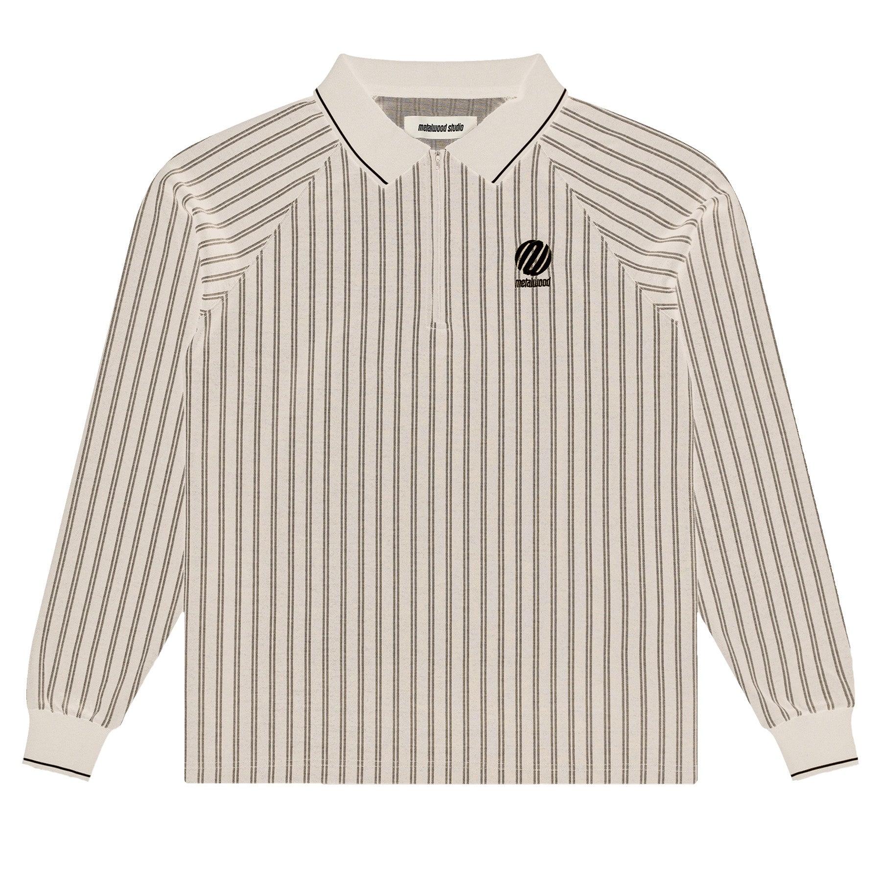 Metalwood Studio Ribbed LS Polo Tan