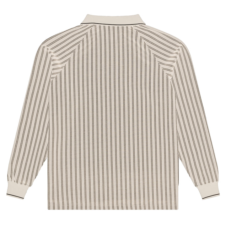 Metalwood Studio Ribbed LS Polo Tan