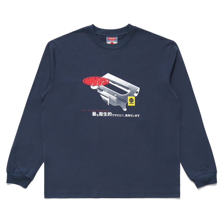 Metalwood Can Opener Longsleeve Tee Navy