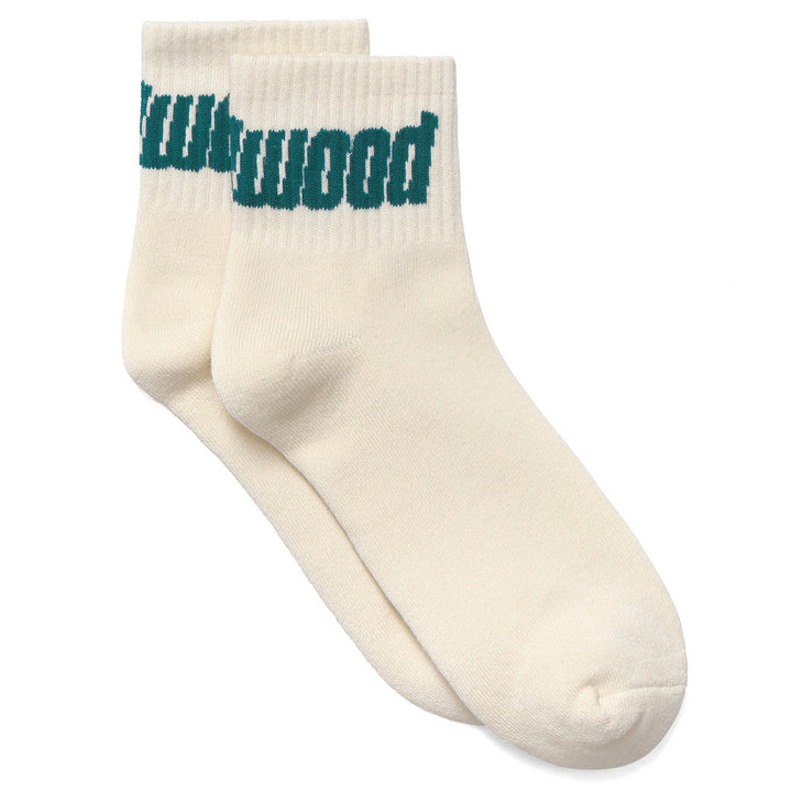 Metalwood Metal Logo Quarter Sock Off White/Spruce