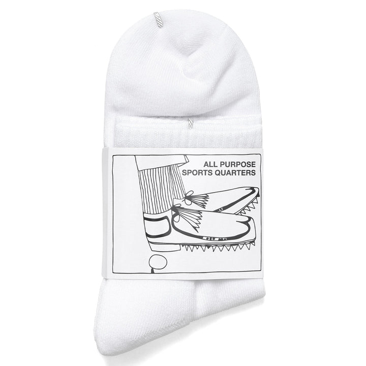 Metalwood Metal Logo Quarter Sock White/Blurple