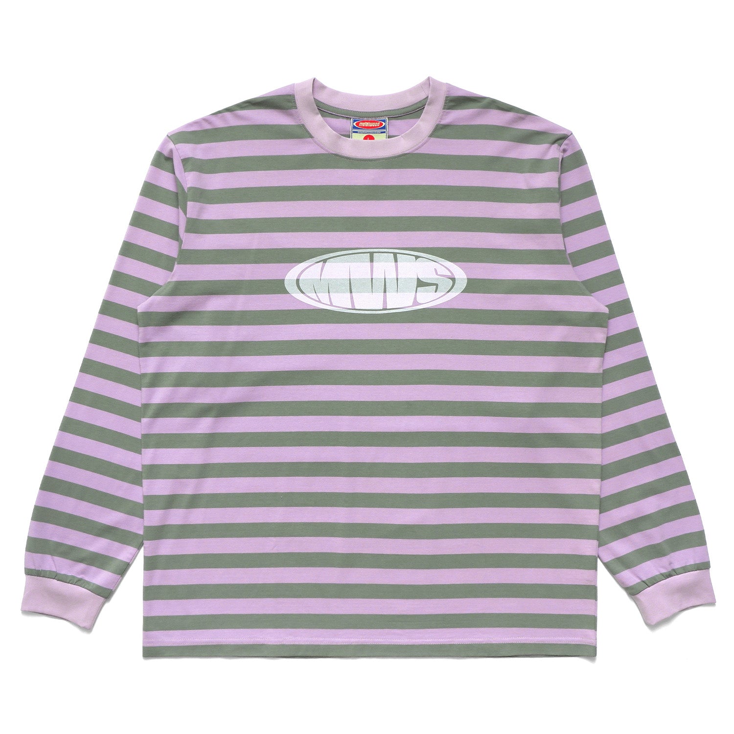 Metalwood Studio Bulge Logo Striped LS Tee