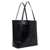 Metalwood Studio Metal Logo Stud Croc Tote Black