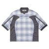 Metalwood Studio Paneled 3/4 Sleeve Polo Shirt Ice