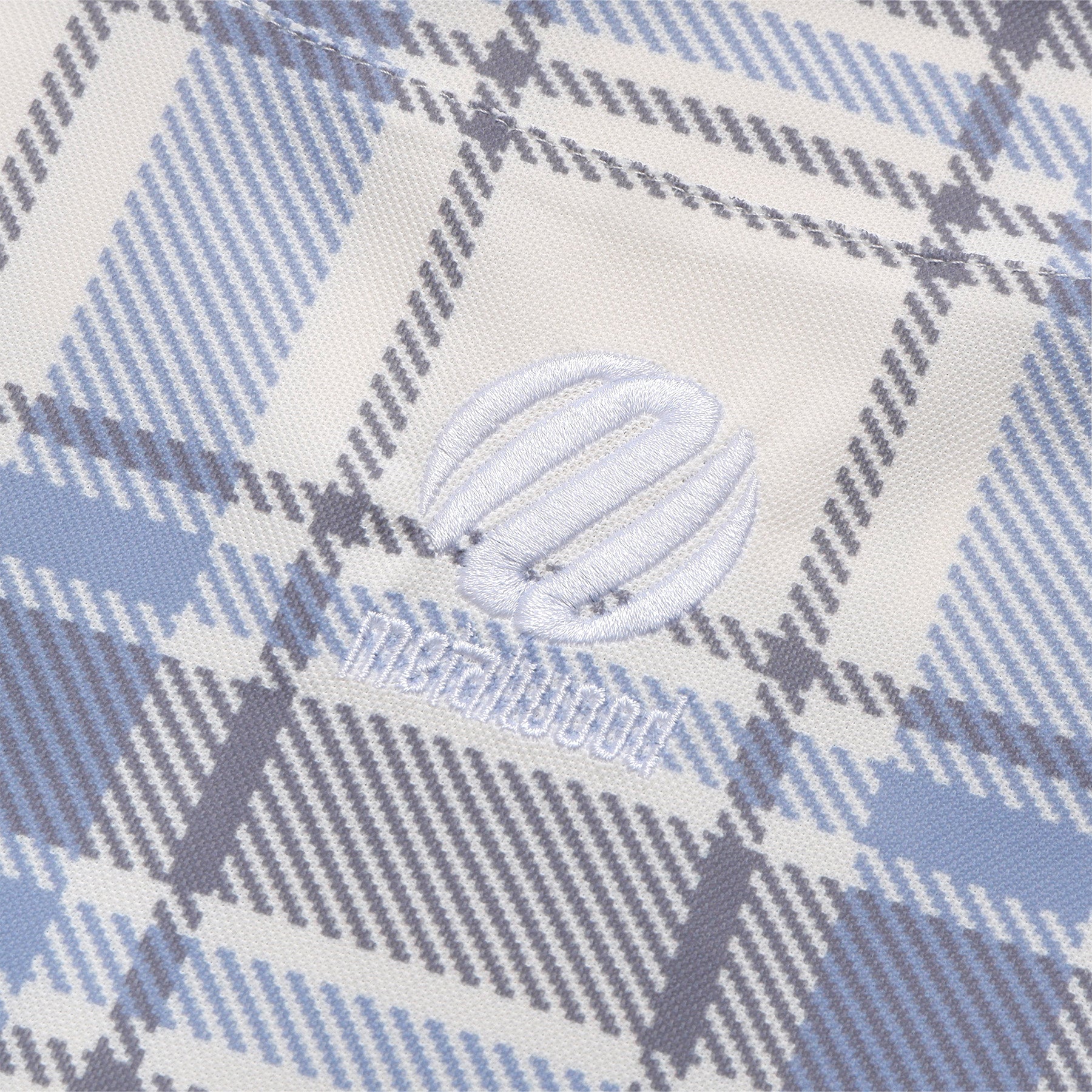 Metalwood Studio Paneled 3/4 Sleeve Polo Shirt Ice