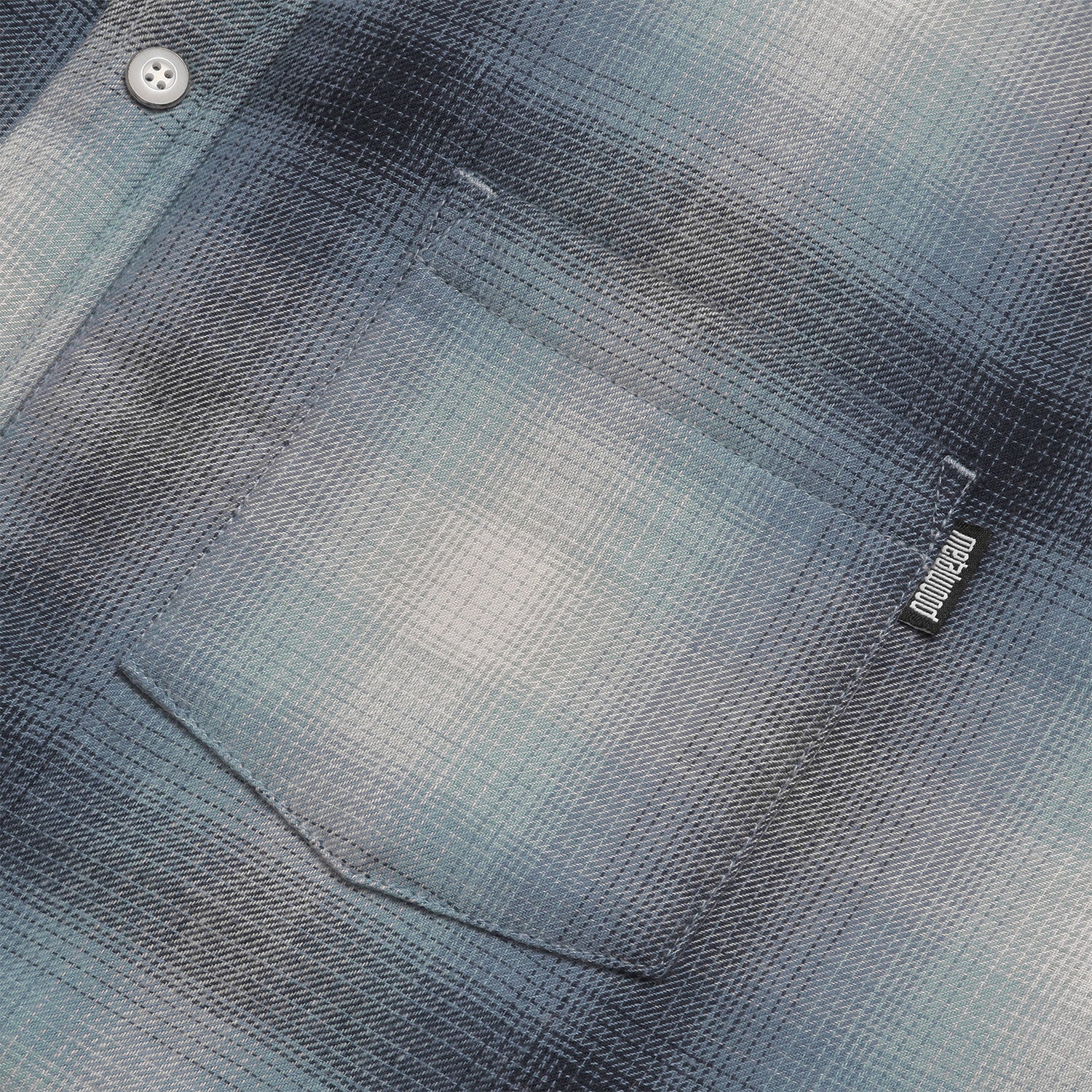 Metalwood Studio Poly Filled Flannel Shirt Blue