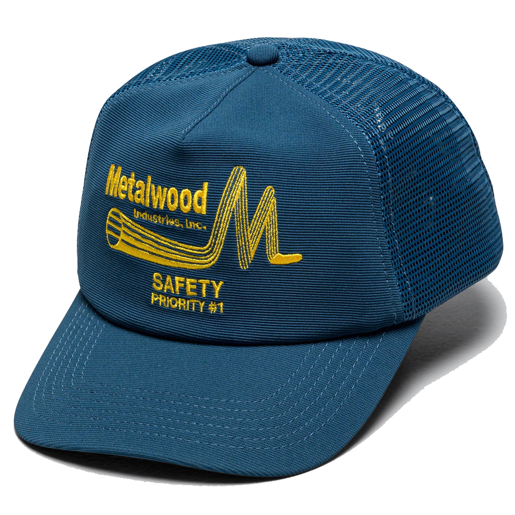 Metalwood Studio Safety Trucker Hat Blue