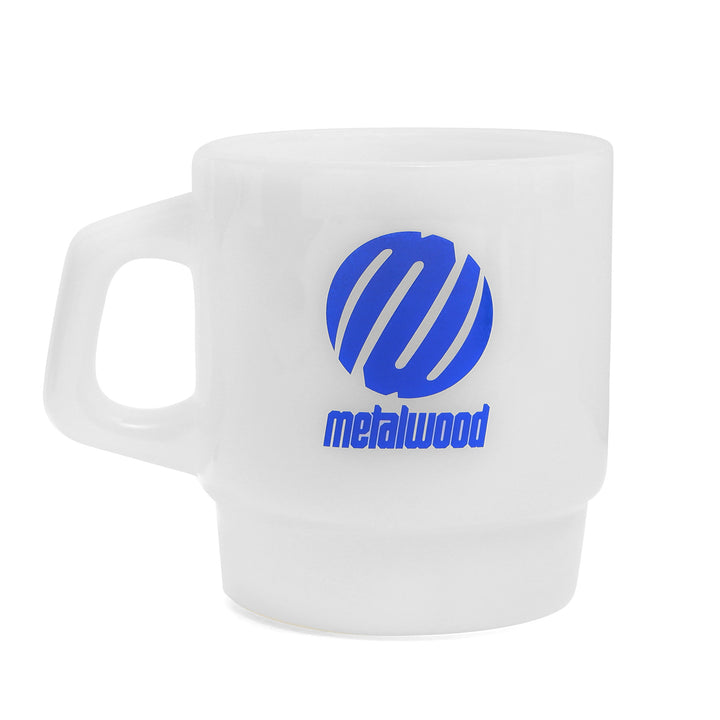 Metalwood Studios Metal Logo Milk Glass Mug