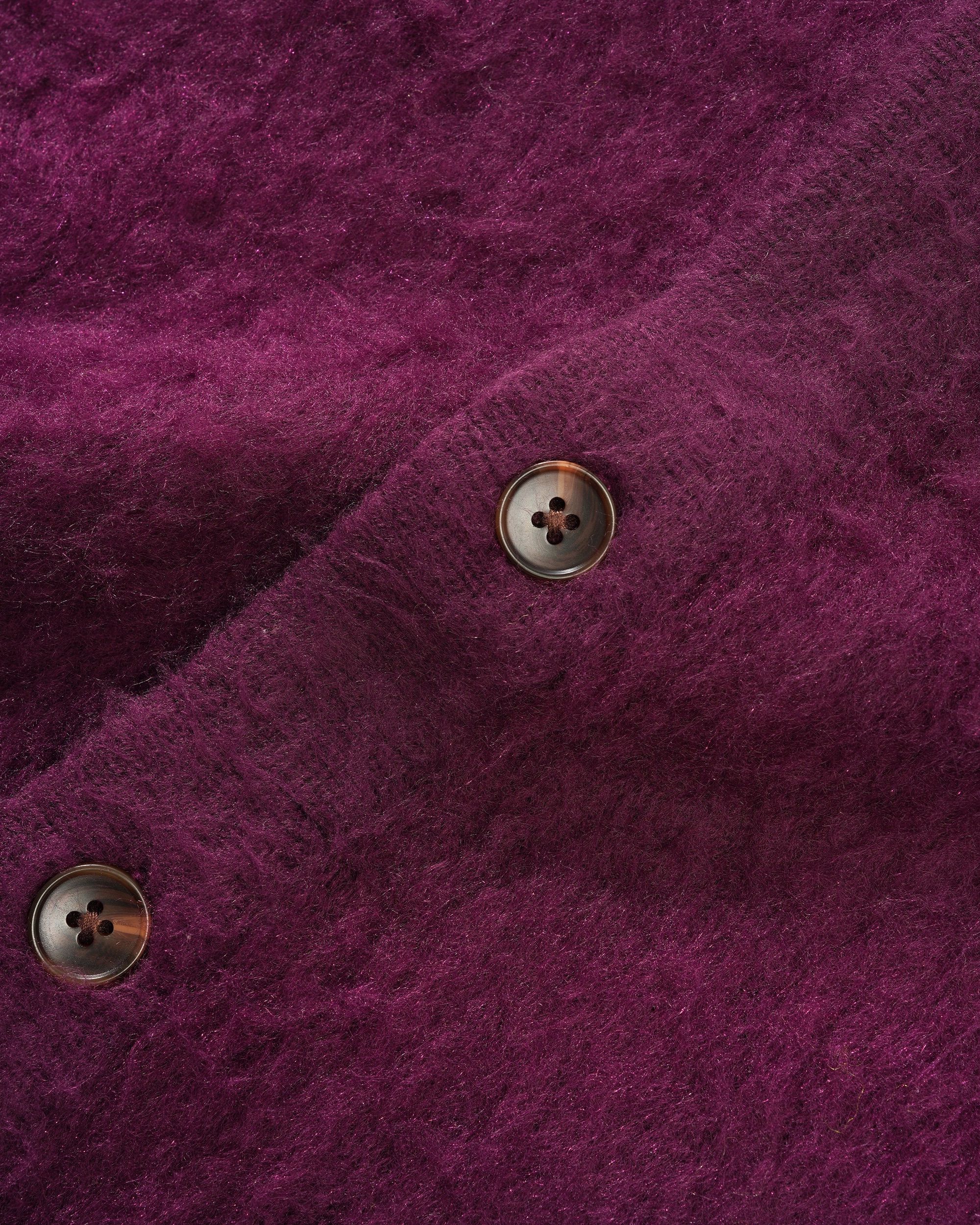 【ButterGoods】Mohair Knitted Shirt Butter Goods Mohair Button Up Knitted Shirt Port - Orchard