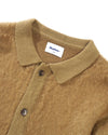 Butter Goods Mohair Button Up Knitted Shirt Tan