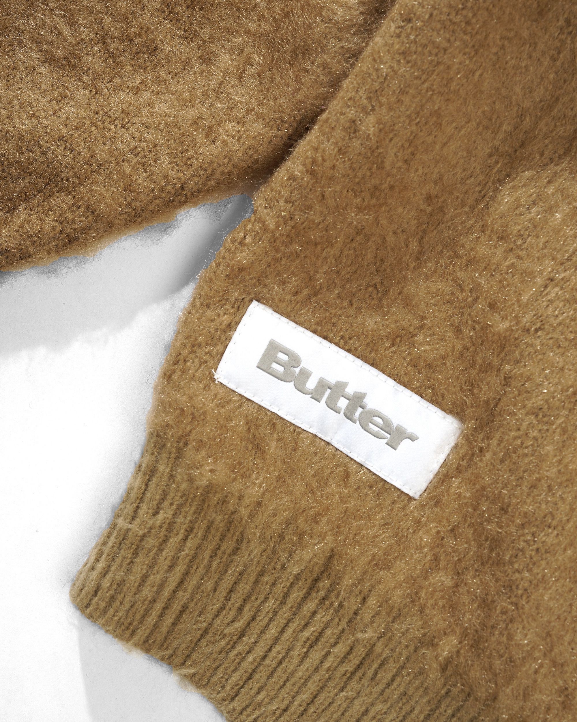 【BUTTER GOODS】Mohair Button Up Knitted Shirt - Tan Butter Goods Mohair Button Up Knitted Shirt Tan - Orchard