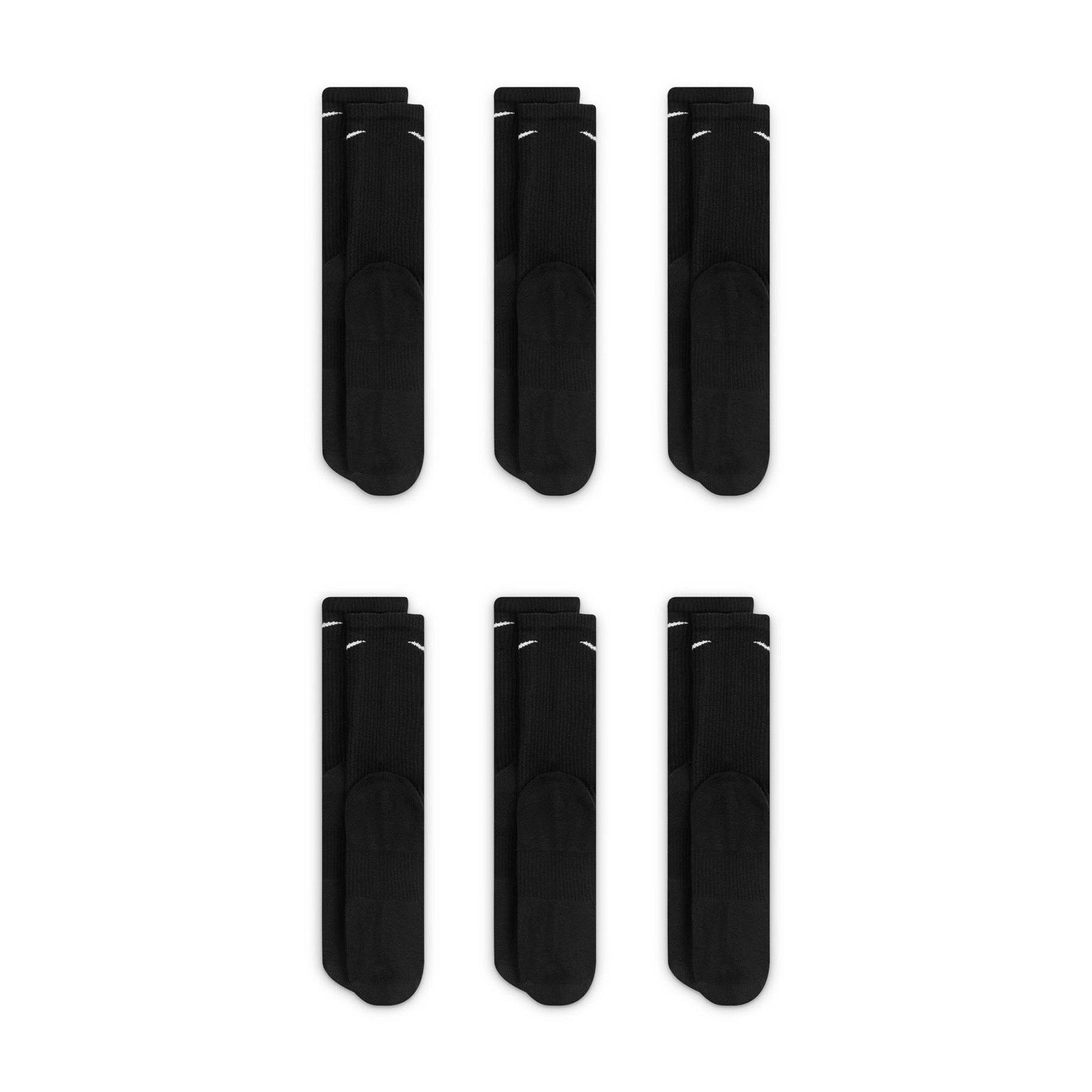 Nike Everyday Plush Crew Sock 6 Pack Black