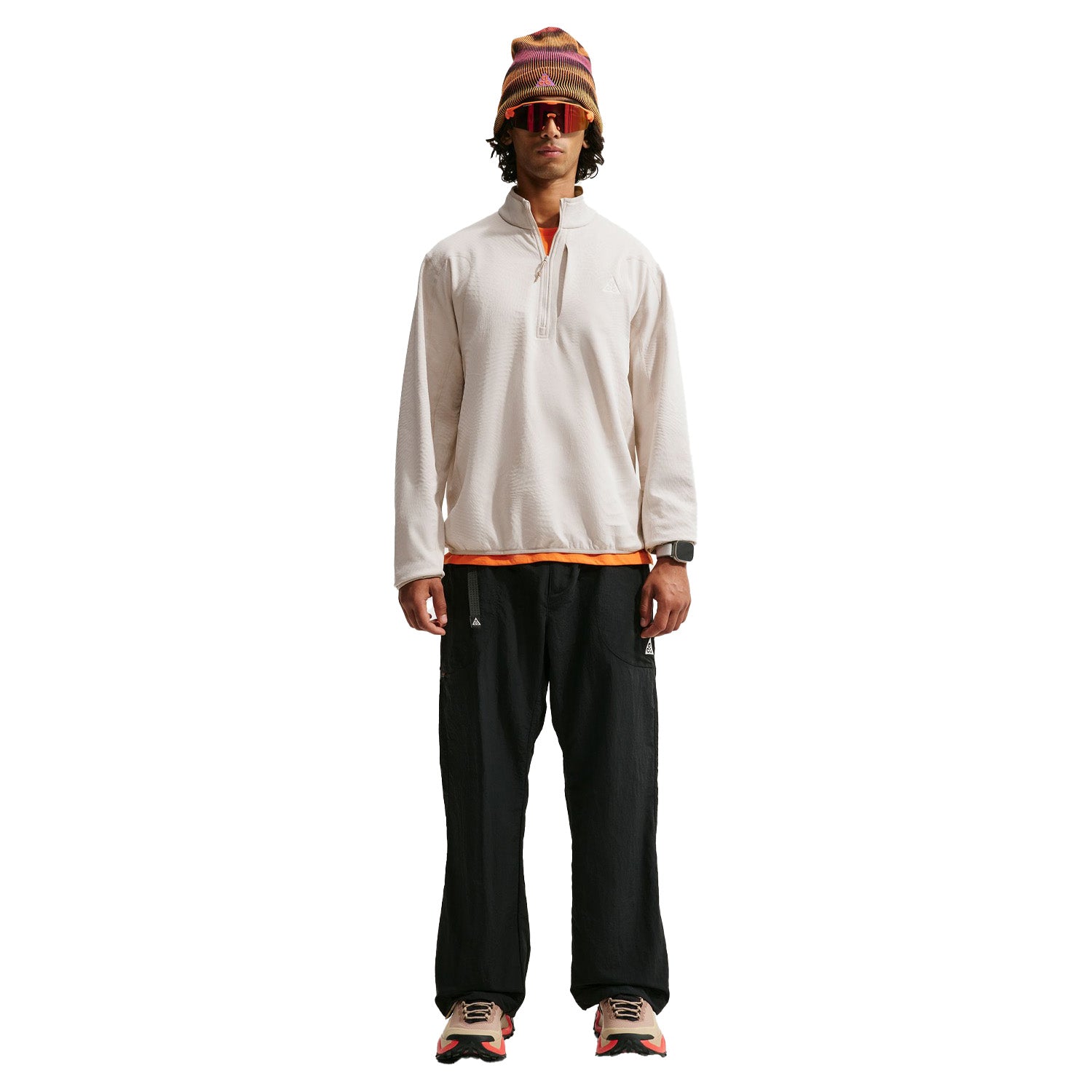 Nike ACG Wolf Grid Therma-Fit 1/2 Zip Hiking Top Light Orewood