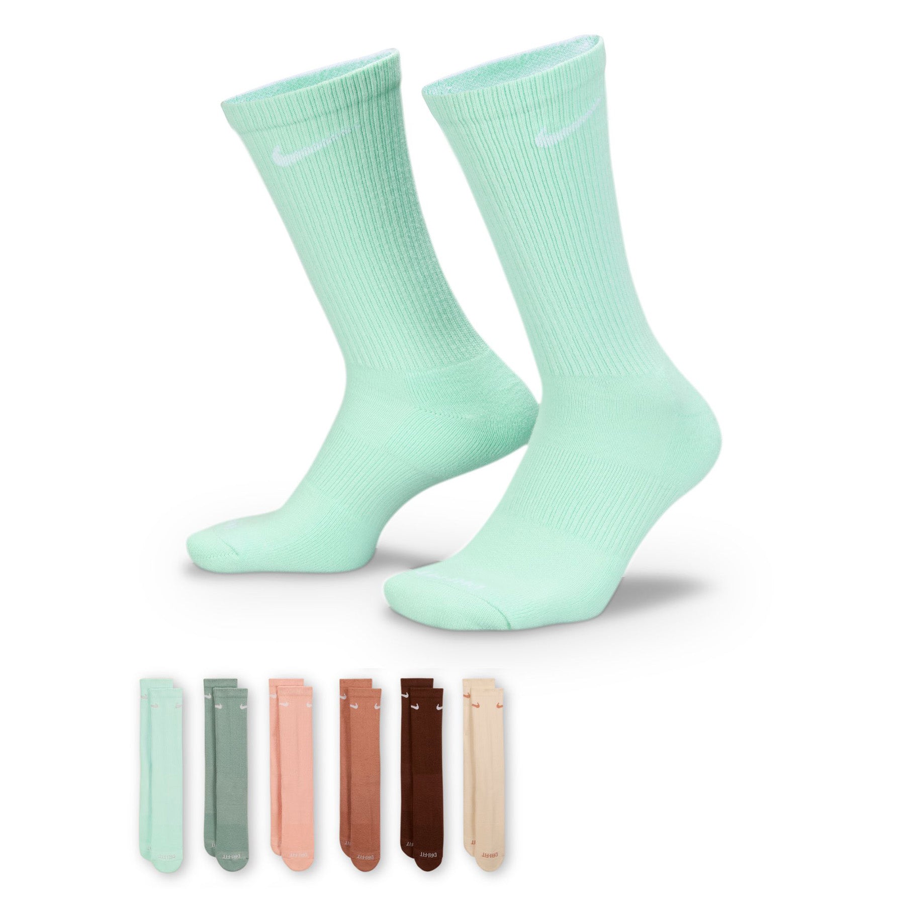 Nike SB Everyday Plus Crew Sock Multi Color Pastel 6 Pack