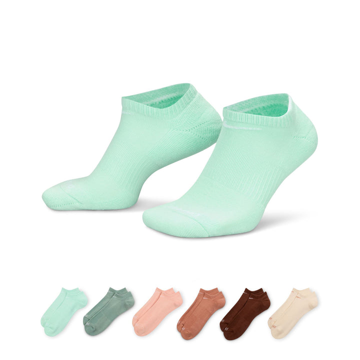 Nike SB Everyday Plus No Show Sock Multi Color Pastel 6 Pack