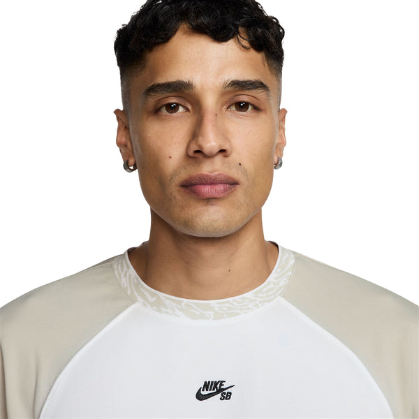 Nike SB Dri Fit Knit Jersey White/Light Bone - Orchard Skateshop Nike SB Dri Fit Knit Jersey White/Light Bone - Orchard Skateshop