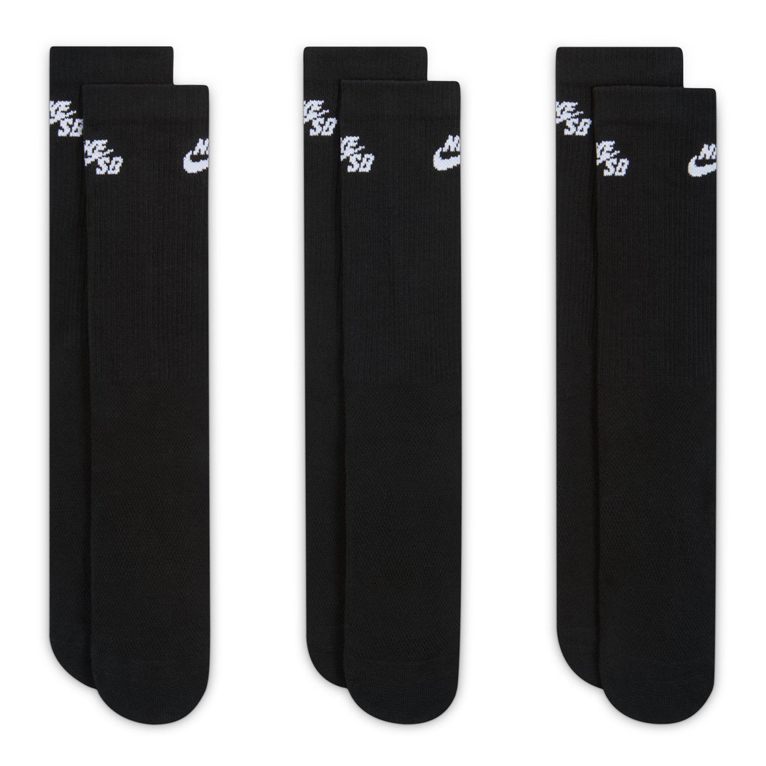 Nike SB Elevated Crew Sock 3 Pack Black