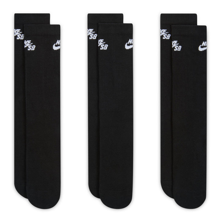 Nike SB Elevated Crew Sock 3 Pack Black